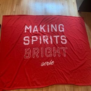 Aerie Making Spirits Bright Red Blanket